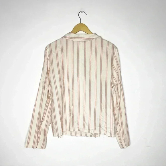 J. Crew Stripe Long Sleeve Wrap Blouse Size Large - Picture 5 of 5